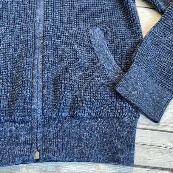 Gap Kids Navy Textured Hoodie Sweater - Picture 3 of 7